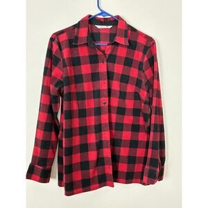 Rider Lee Red and Black Buffalo Plaid Flannel Women's Size Medium